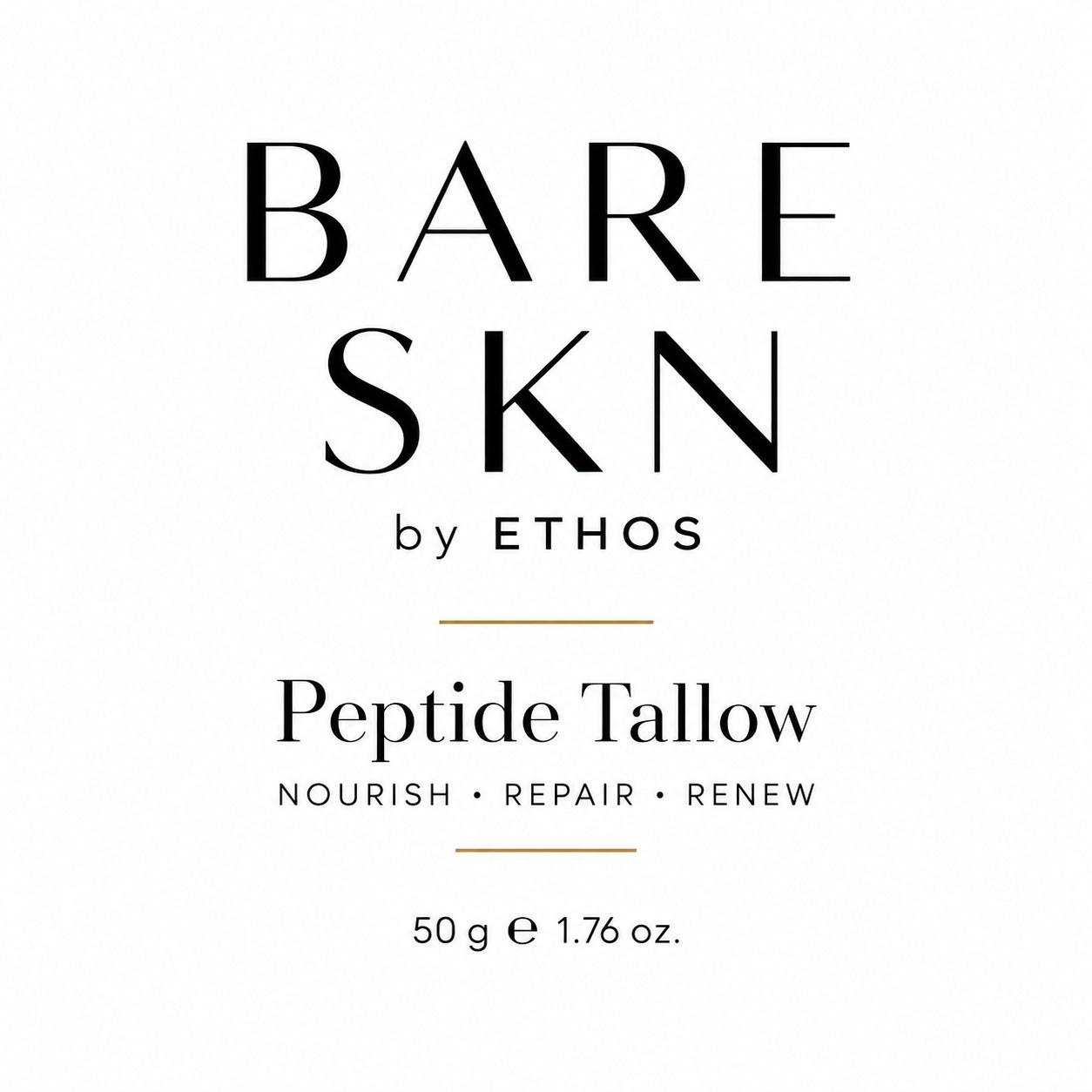 BARE SKN Peptide Tallow label